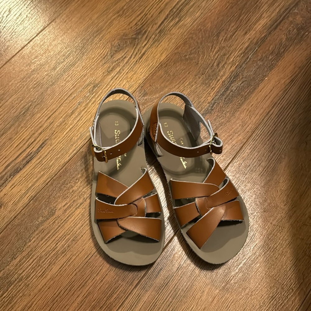 Salt water sandals. Size 13. Tan in color